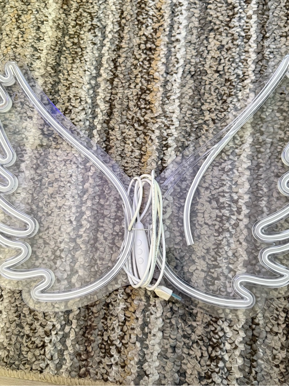 Clear LED Angel Wings Accent Light - Unbranded